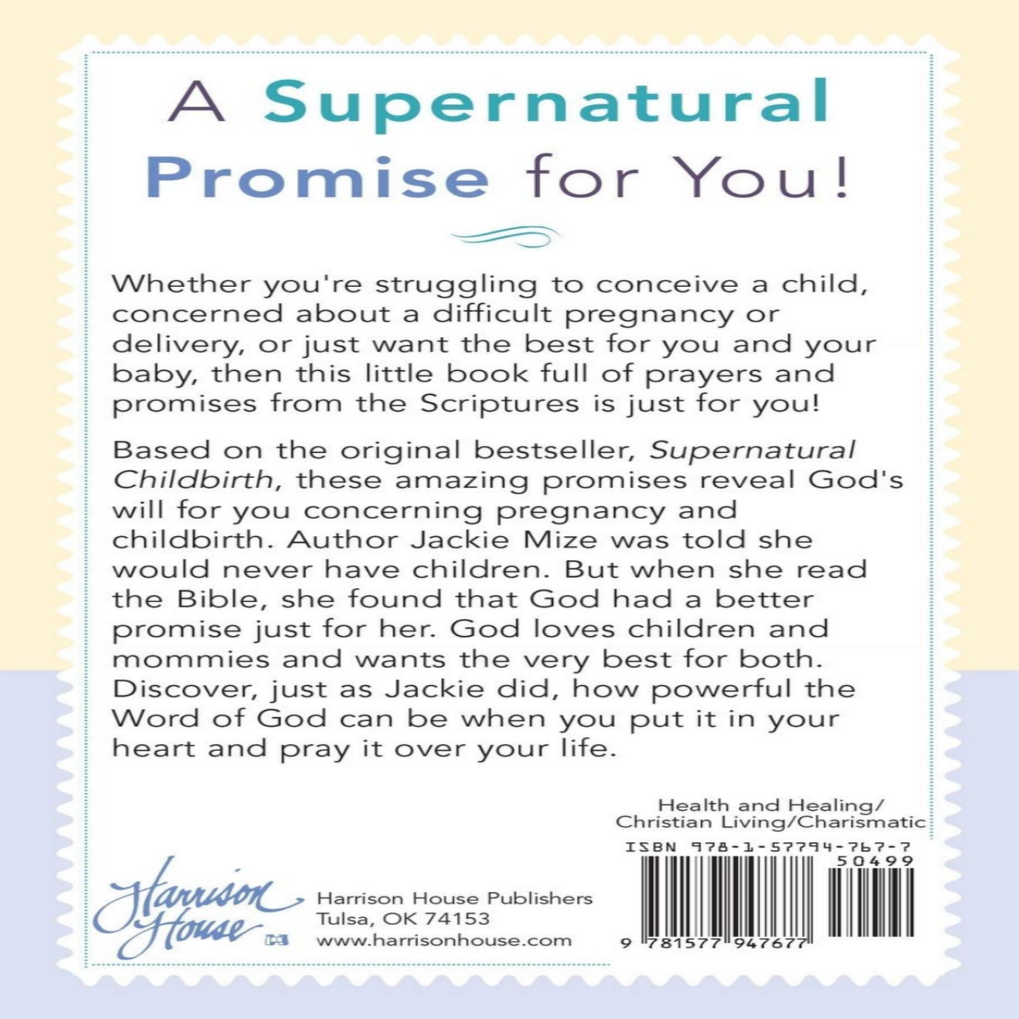Prayers and Promises for Supernatural Childbirth - Mini Book